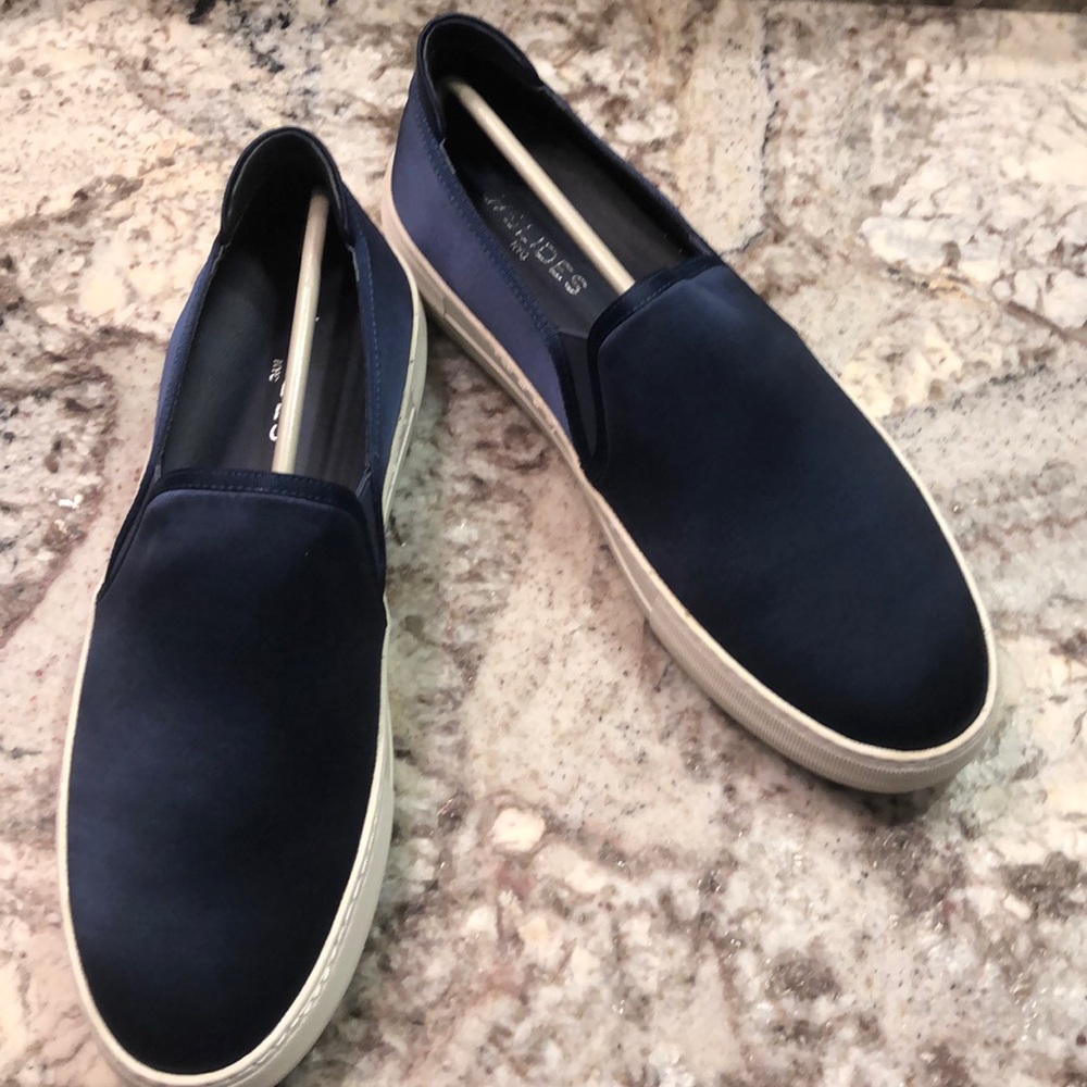 J Slides Navy Satin size 11. New in box!